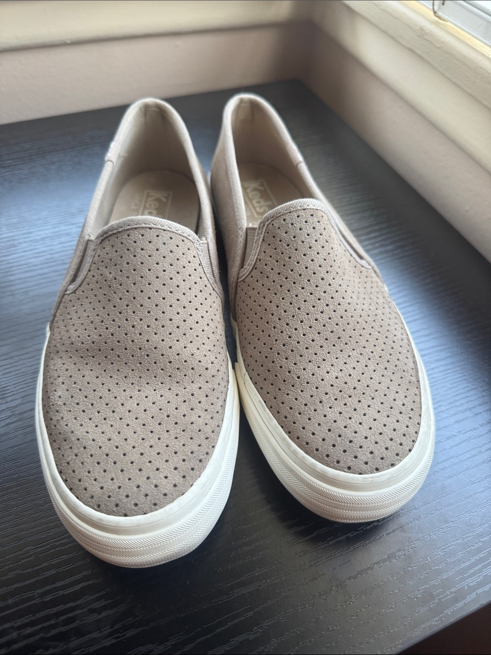 Slip-On Women Keds Casual Sneakers in Taupe